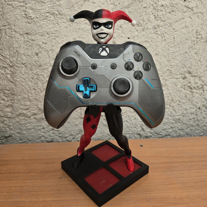 Soporte Para Control Play Xbox O Cel Harley Quinn Batman Rojo