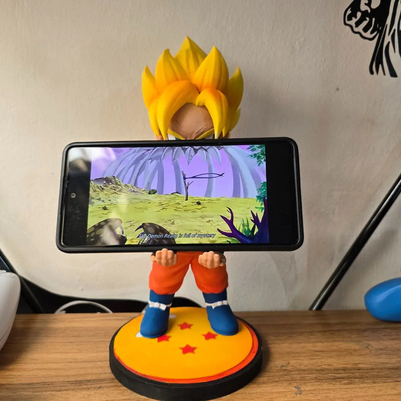 Soporte Control Play Xbox O Celular Goku Daima Naranja