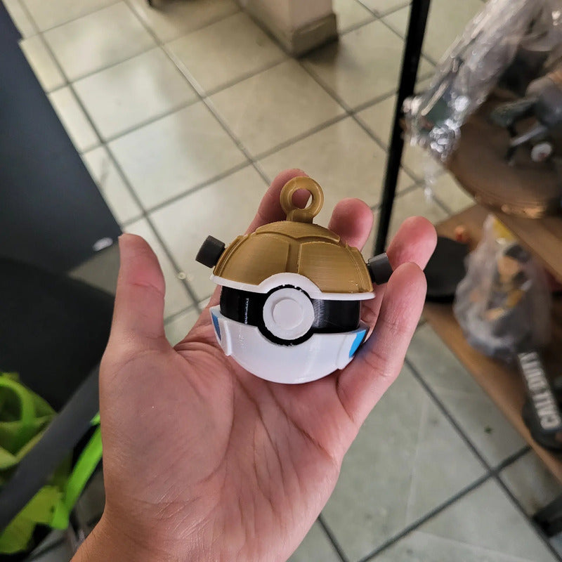 Esferas Árbol Navidad Tipo Pokebola Blastoidee 6 Pack Azul Pokebola