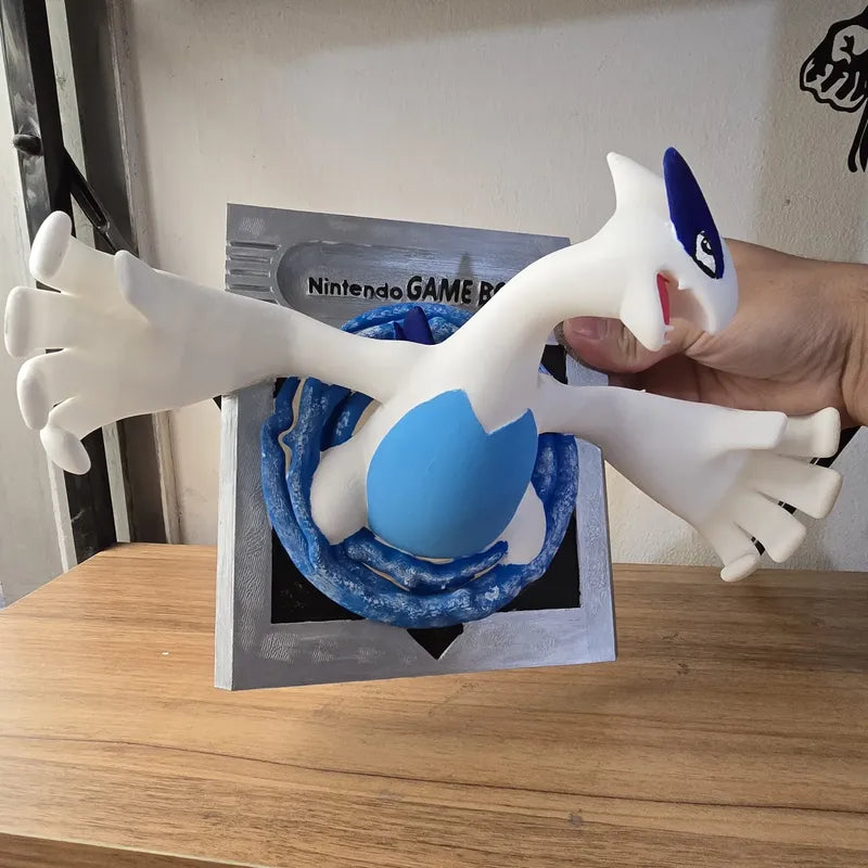 Cuadro De Cartucho Lugia Pokemon Azul Marino Blanco