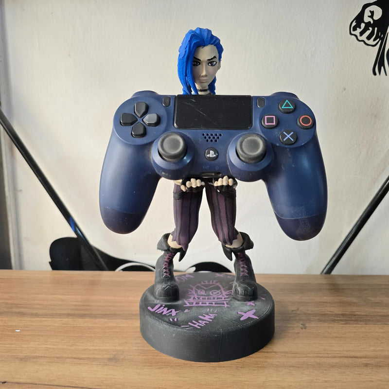Soporte Para Control Play Xbox O Cel Jinx League Of Legends Coral Claro