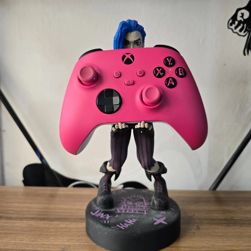 Soporte Para Control Play Xbox O Cel Jinx League Of Legends Coral Claro