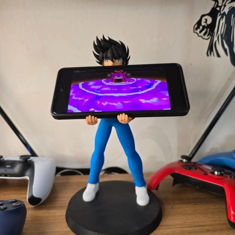 Soporte Control Play Xbox O Celular Seiya Caballeros Zodiaco Rojo