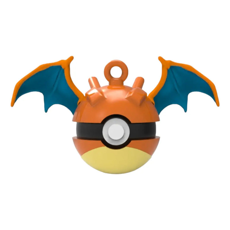 Esferas Árbol Navidad Tipo Pokebola Charizardd 6 Pack Pokebola