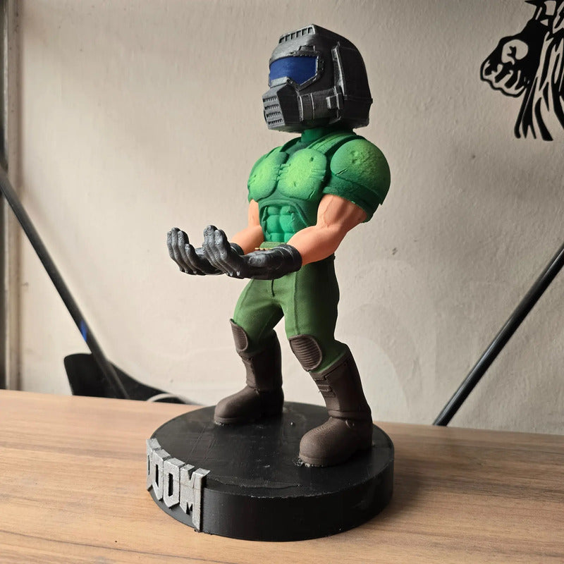 Soporte Para Control Play Xbox O Cel Doom Doomguy Verde