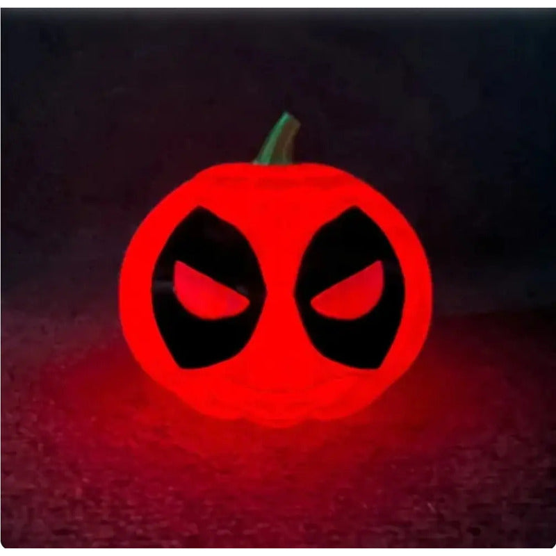 Lampara Hallowen De Calabaza Deadpool Amarillo