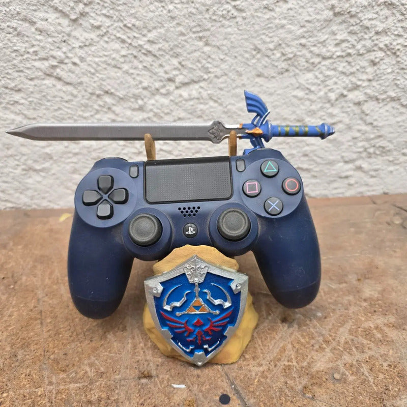 Soporte Para Control De Play Xbox O Celular De Link (zelda) Plateado