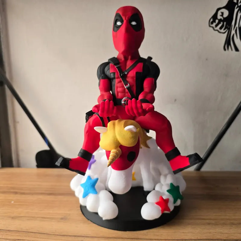 Soporte Control Play Xbox O Celular Deadpool Con Caballo Rojo