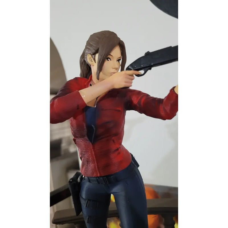 Figura De Acción Claire Redfield Con Zombie Resident Evil