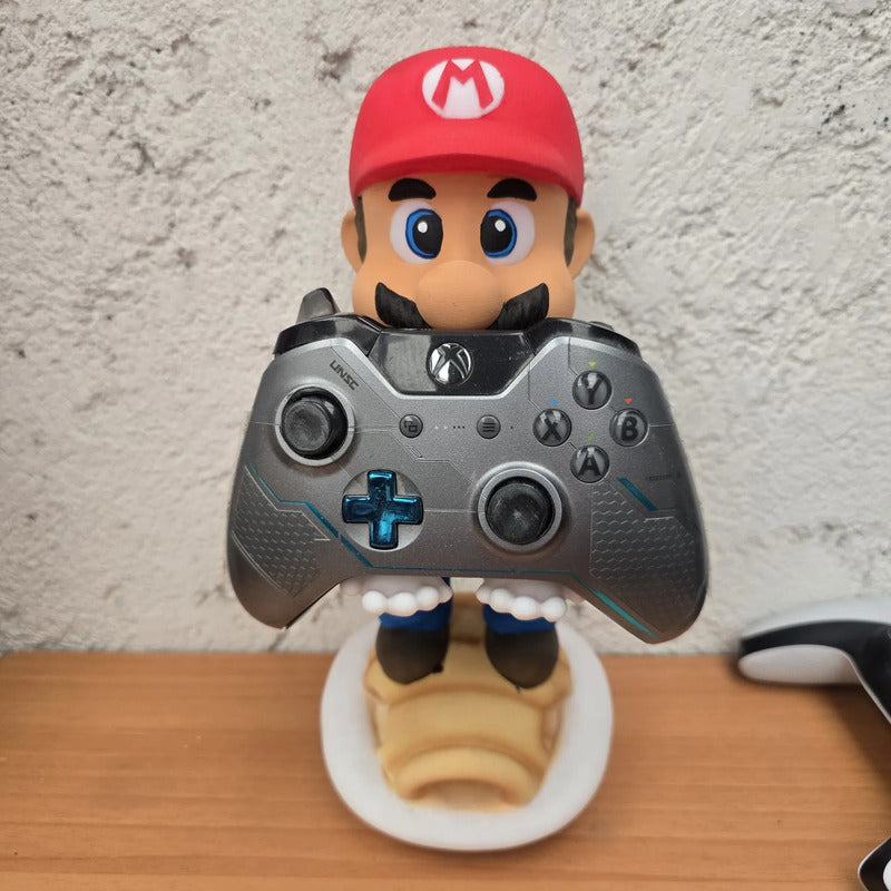 Soporte Para Control Xbox Play Nintendo O Celular Mario Bros Rojo