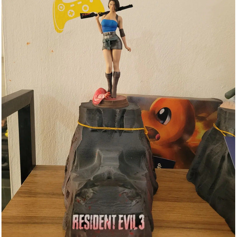 Soporte Para Control Xbox O Play Jill Valentine Resident Azul Acero