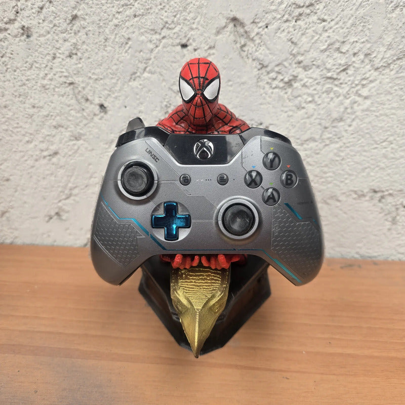 Soporte Para Controles Xbox Play O Celular Spiderman V2 Rojo