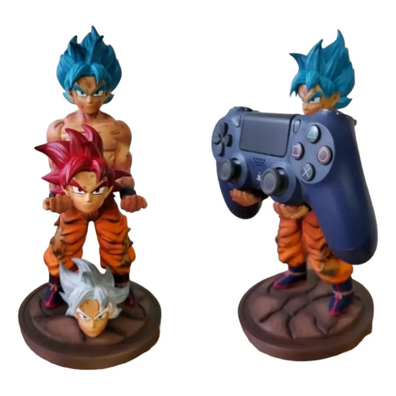Soporte Control Play Xbox O Cel Goku 3 Cabezas Dragon Ball