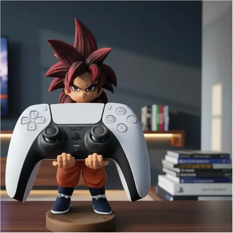 Soporte Para Control Play Xbox Cel Goku Super Saiyajin 4 Dai Rojo