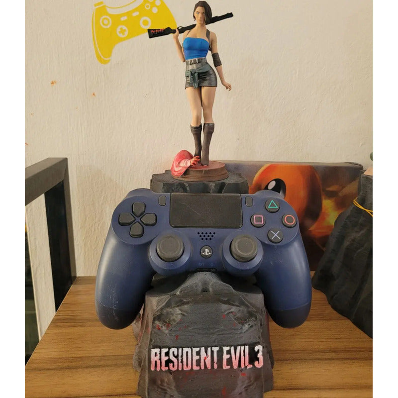 Soporte Para Control Xbox O Play Jill Valentine Resident Azul Acero