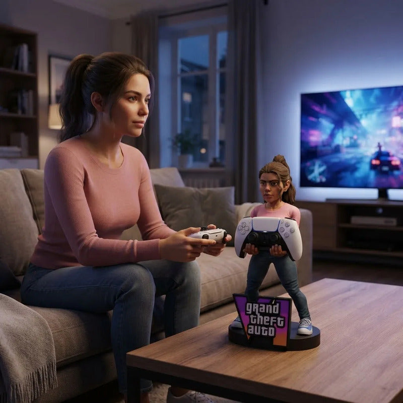 Soporte Control Play Xbox O Cel Lucia Gta6 Azul Marino