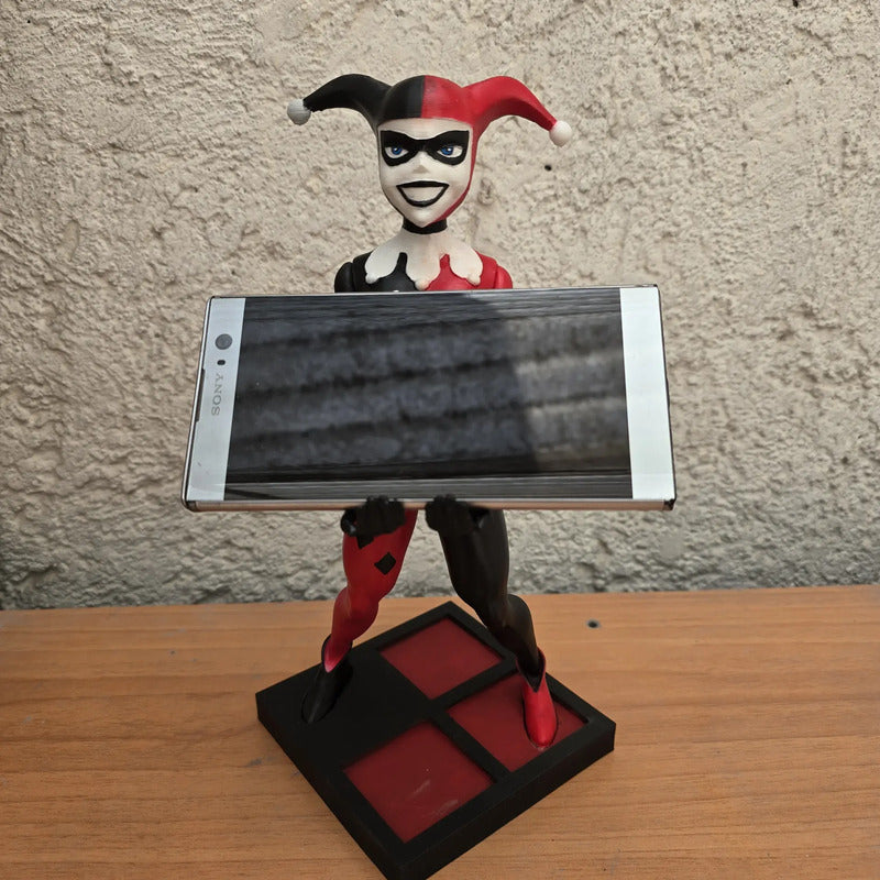 Soporte Para Control Play Xbox O Cel Harley Quinn Batman Rojo