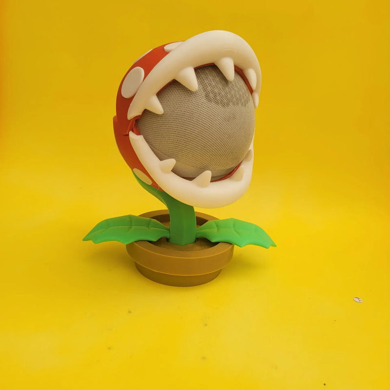 Soporte Alexa Echo 4 O 5 Planta Piraña Mario Rojo