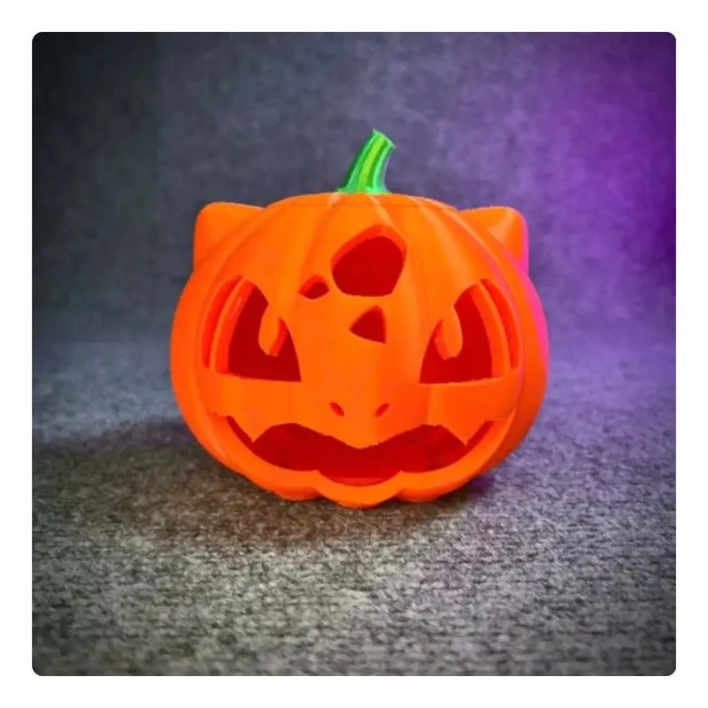 Lampara Hallowen De Calabaza Bulbasaur Amarillo