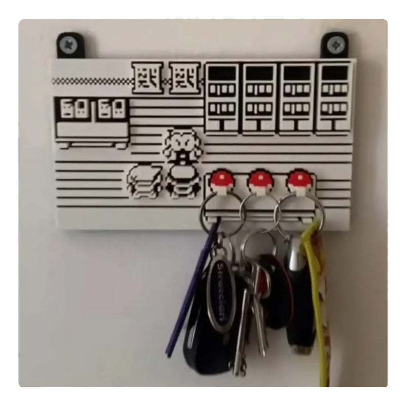 Porta Llaves Videojuego Pkemon Gameboy Blanco