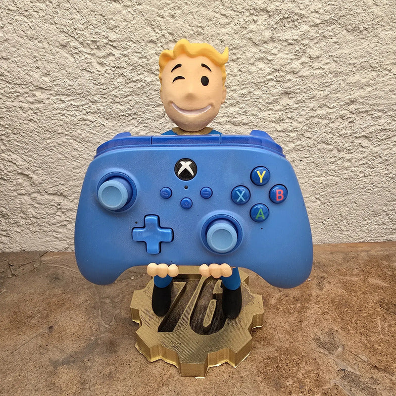 Soporte Control Play Xbox O Celular Vault Boy Fallout Amarillo
