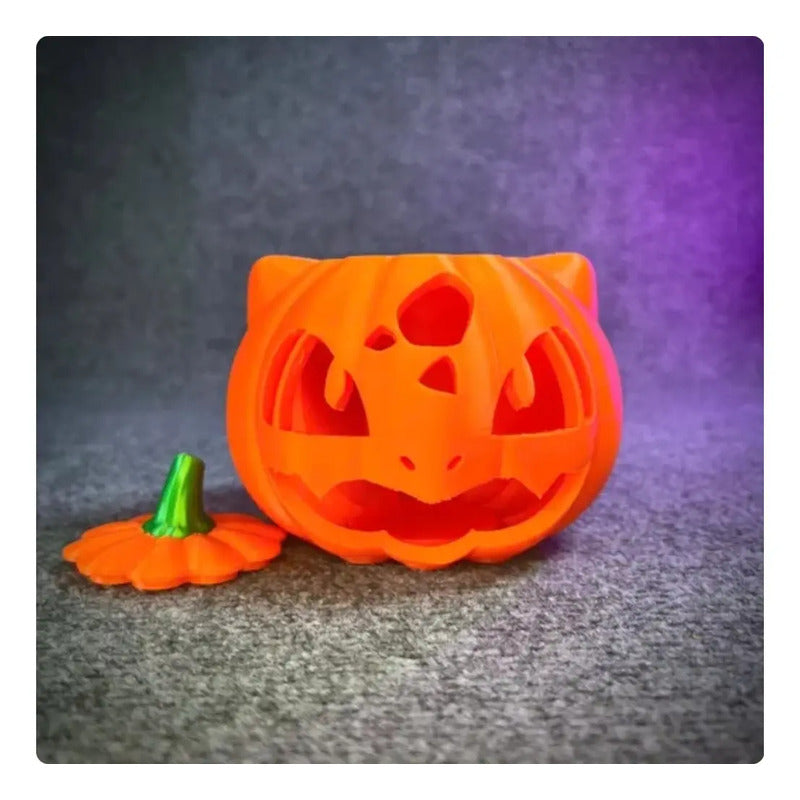 Lampara Hallowen De Calabaza Bulbasaur Amarillo