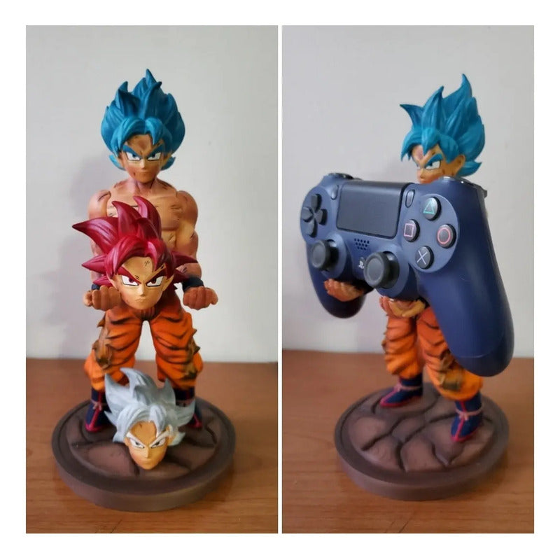 Soporte Control Play Xbox O Cel Goku 3 Cabezas Dragon Ball