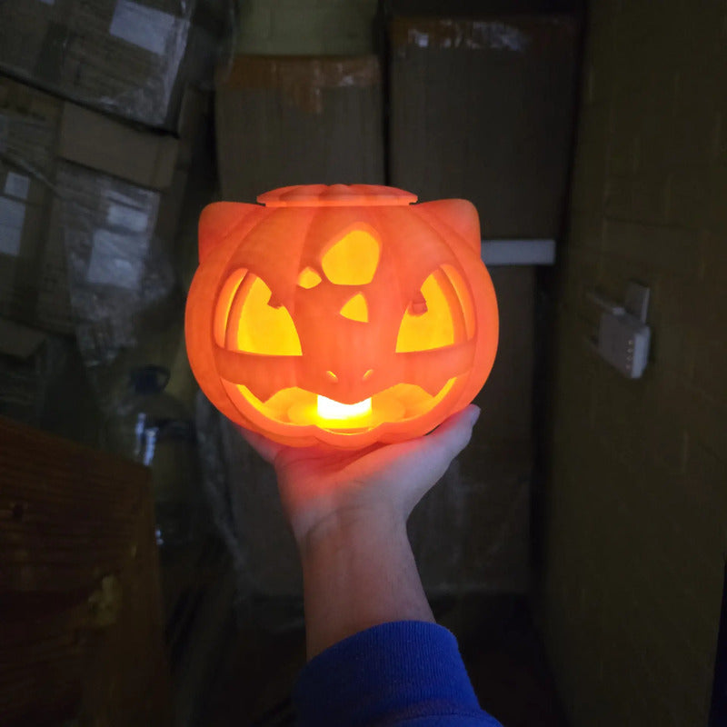 Lampara Hallowen De Calabaza Bulbasaur Amarillo
