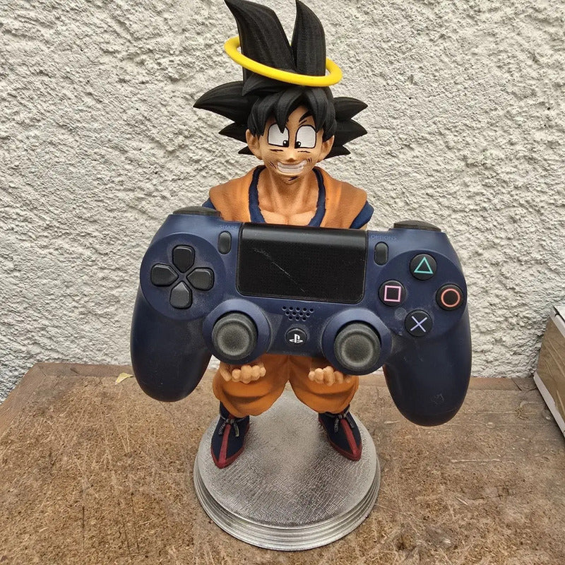 Soporte De Goku Con Aureola Para Control De Play, Xbox O Cel Naranja