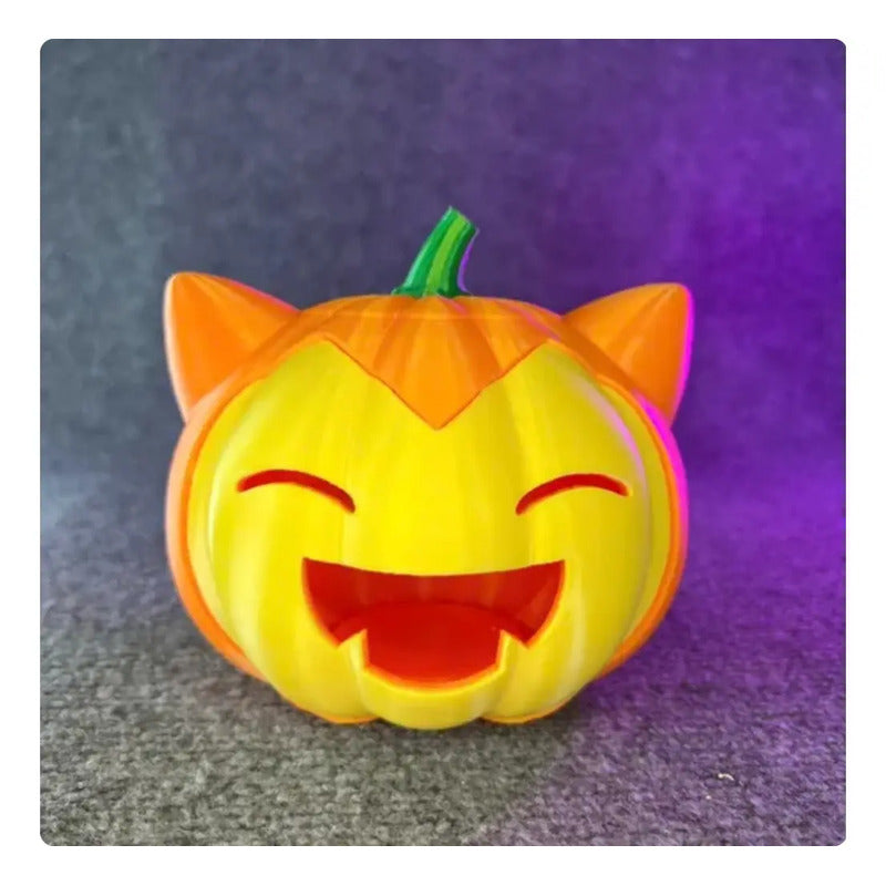 Lampara Hallowen De Calabaza Snorlax Amarillo Lavanda
