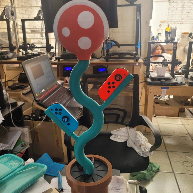 Soporte Para Nintendo Switch Planta Piraña  Verde