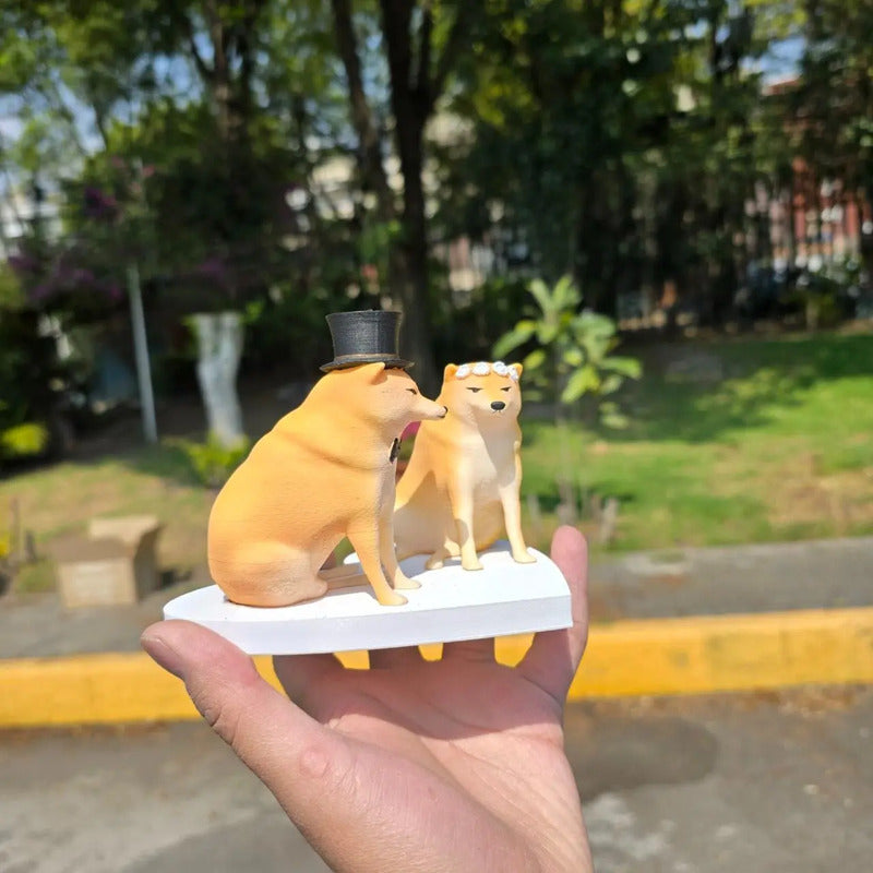 Figura De Cheems Pareja De Boda Con Ansiedad