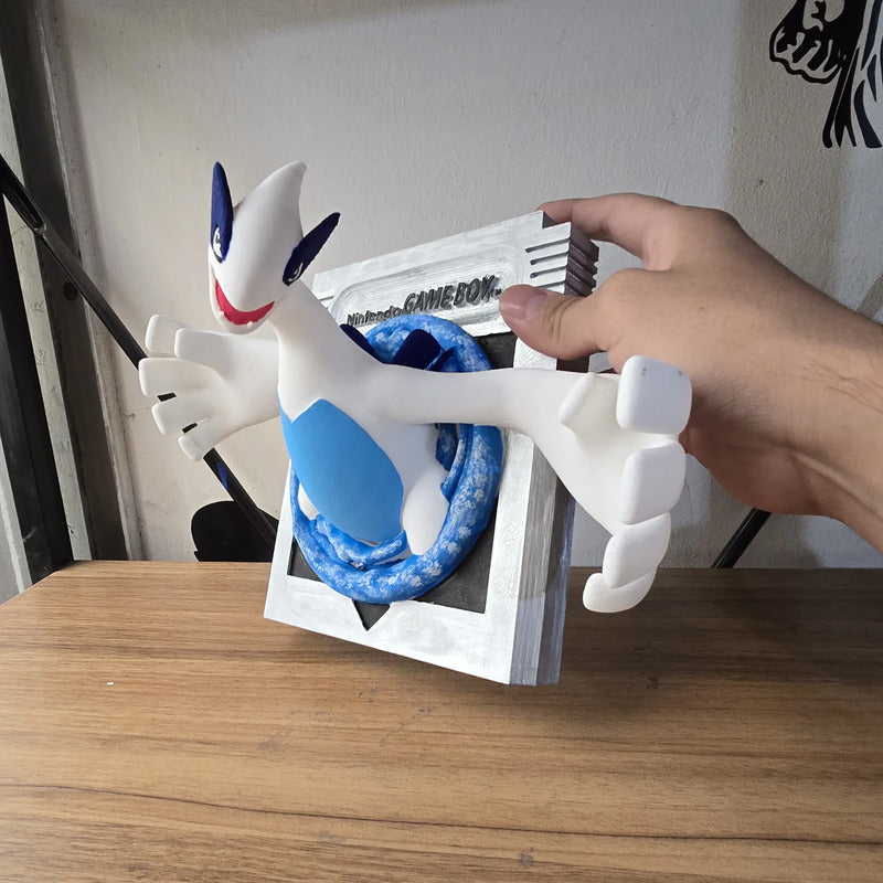 Cuadro De Cartucho Lugia Pokemon Azul Marino Blanco