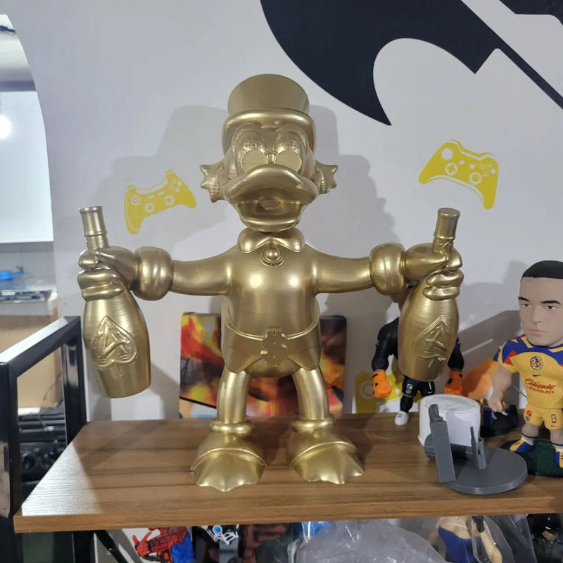 Figura De Rico Mcpato Dorado 30 Cm