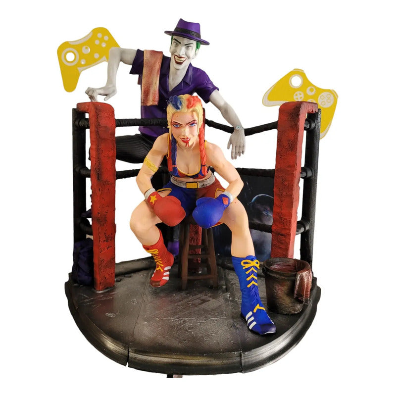 Figura De Acción Harley Quinn Y Joker Boxeo