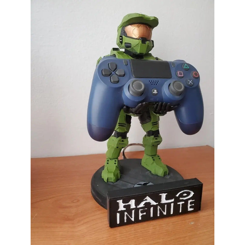Soporte Control Xbox Play Halo Máster Chief Con Luces Led