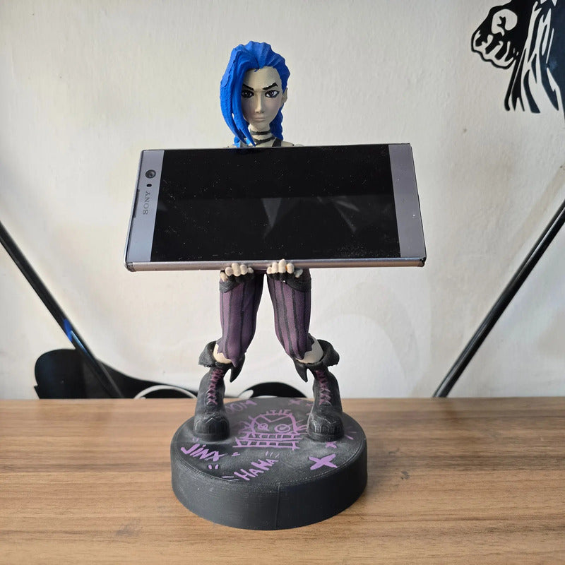Soporte Para Control Play Xbox O Cel Jinx League Of Legends Coral Claro