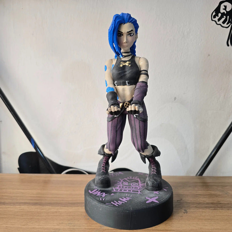 Soporte Para Control Play Xbox O Cel Jinx League Of Legends Coral Claro