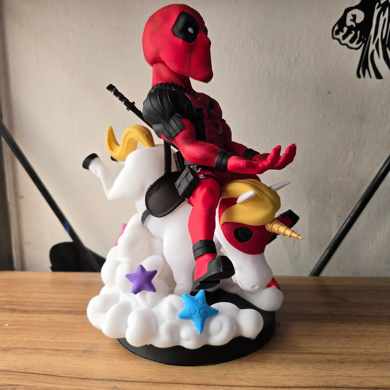 Soporte Control Play Xbox O Celular Deadpool Con Caballo Rojo