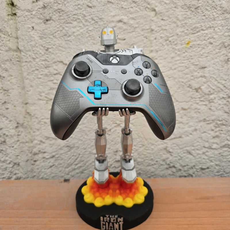 Soporte Para Control Play Xbox O Cel El Gigante De Acero Plateado