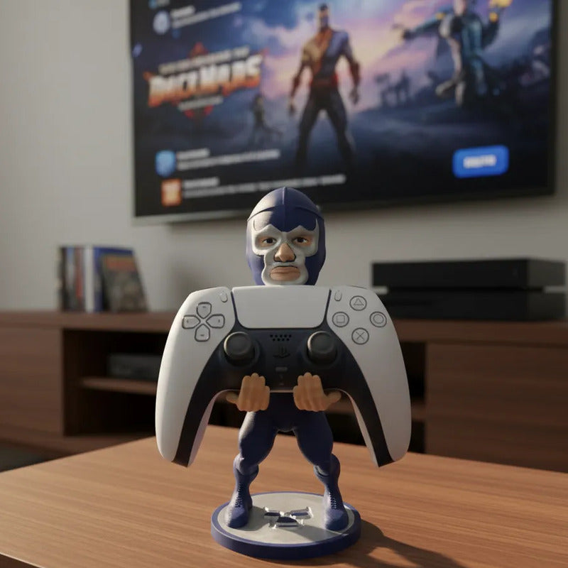 Soporte Para Control Play Xbox O Cel Blue Phanter Lucha Libr Azul