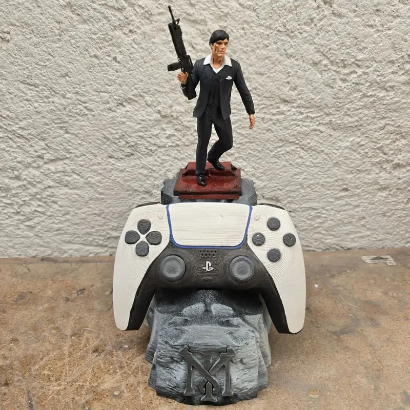 Soporte Para Control De Xbox, Play Y Celular De Scar Face Negro