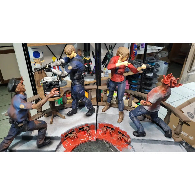 Diorama Residente Evil 3  Leon Kennedy Claire Redfield
