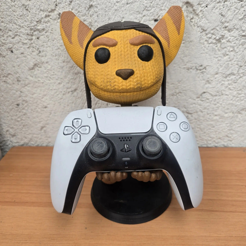 Soporte Control Play Xbox O Celular Ratchet And Clank Naranja Claro