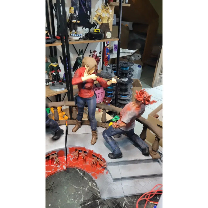 Diorama Residente Evil 3  Leon Kennedy Claire Redfield