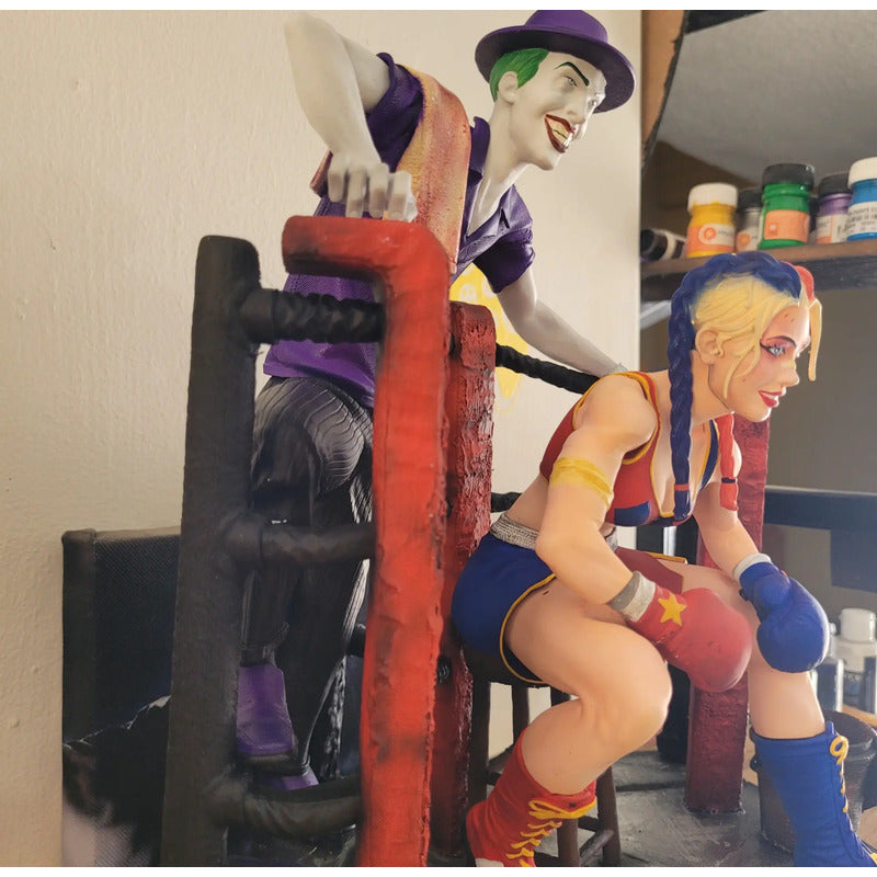 Figura De Acción Harley Quinn Y Joker Boxeo