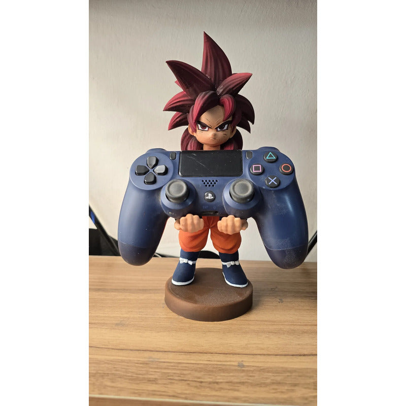 Soporte Para Control Play Xbox Cel Goku Super Saiyajin 4 Dai Rojo