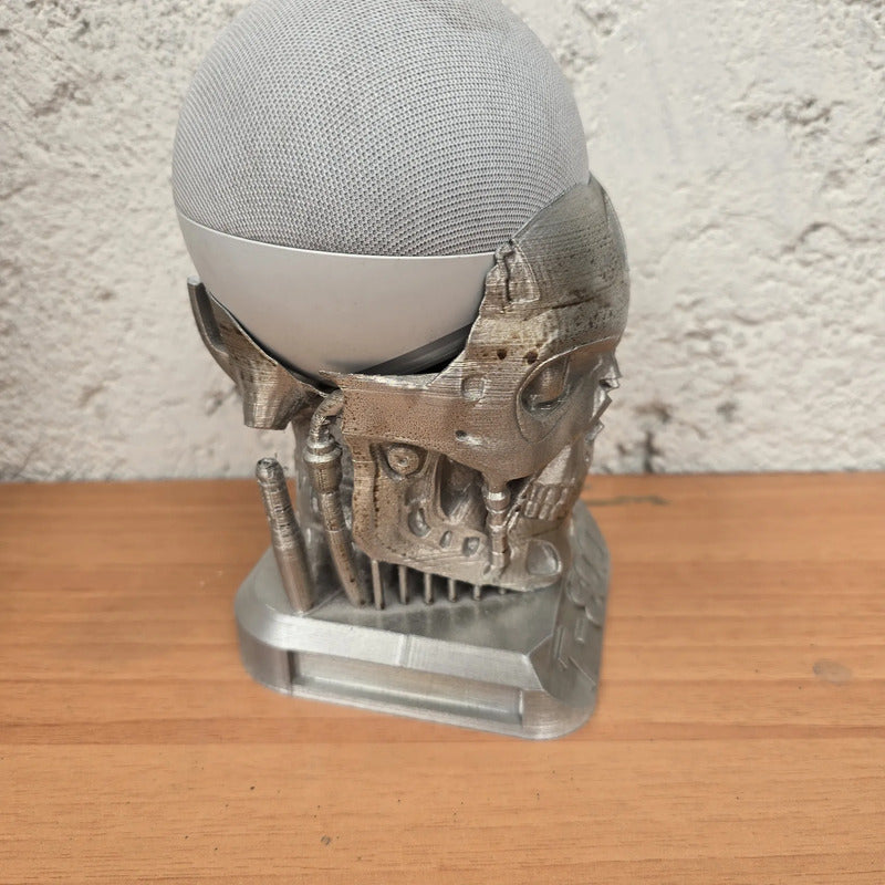 Soporte Alexa Echo 4 O 5 Terminator T 800 Gris