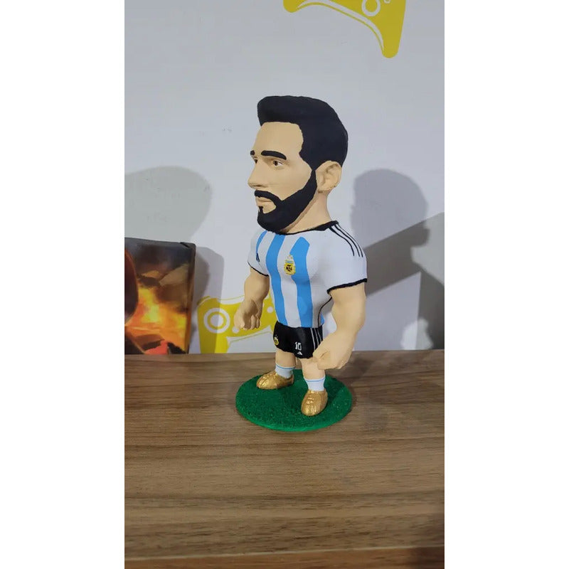 Figura De Futbolista Fuertecito Messi Con Argentina