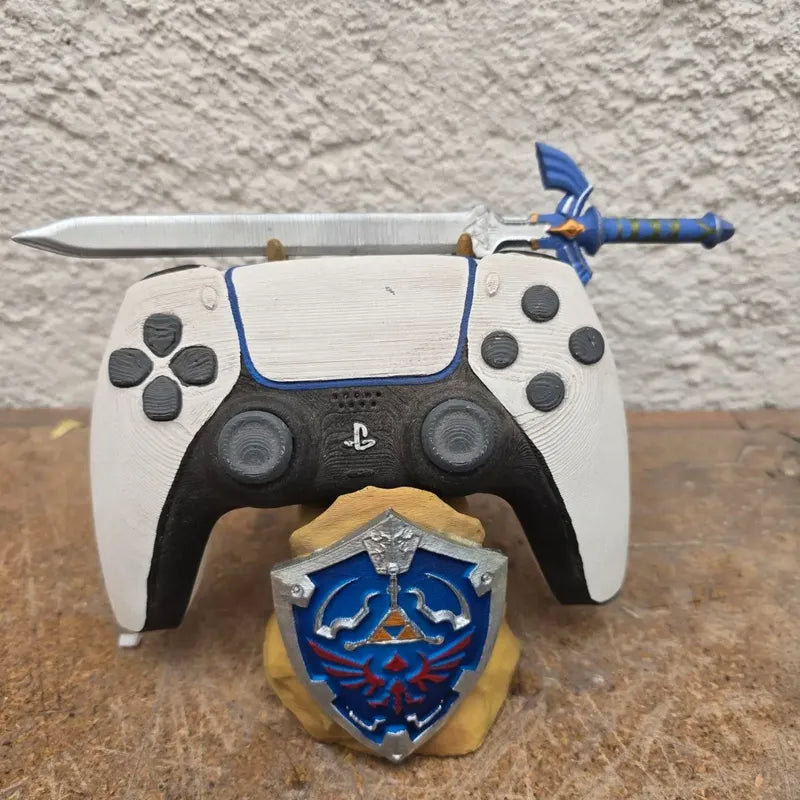 Soporte Para Control De Play Xbox O Celular De Link (zelda) Plateado